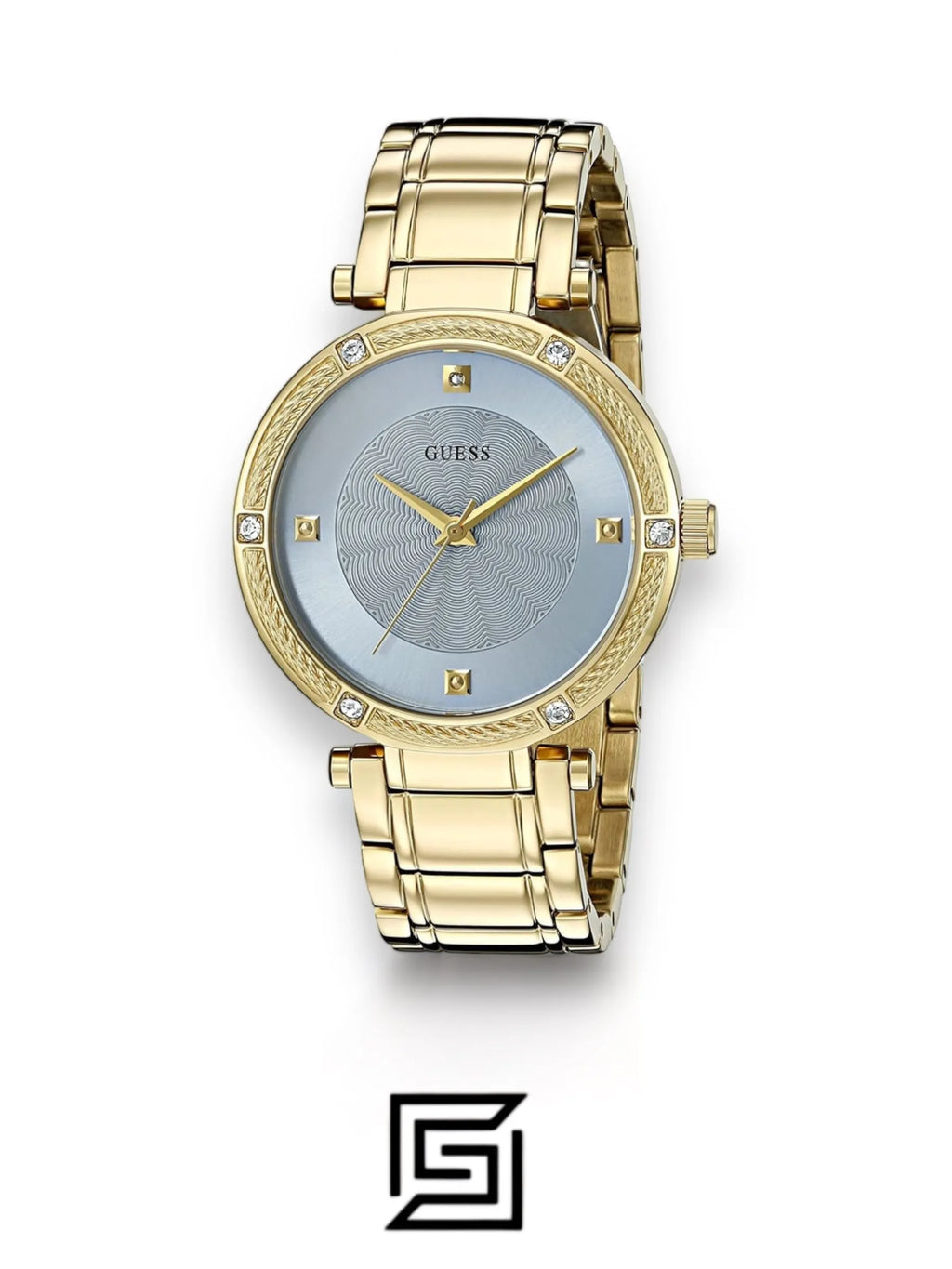 original-watches GUESS Dressy Gold-tone Blue Dial - W0695L2