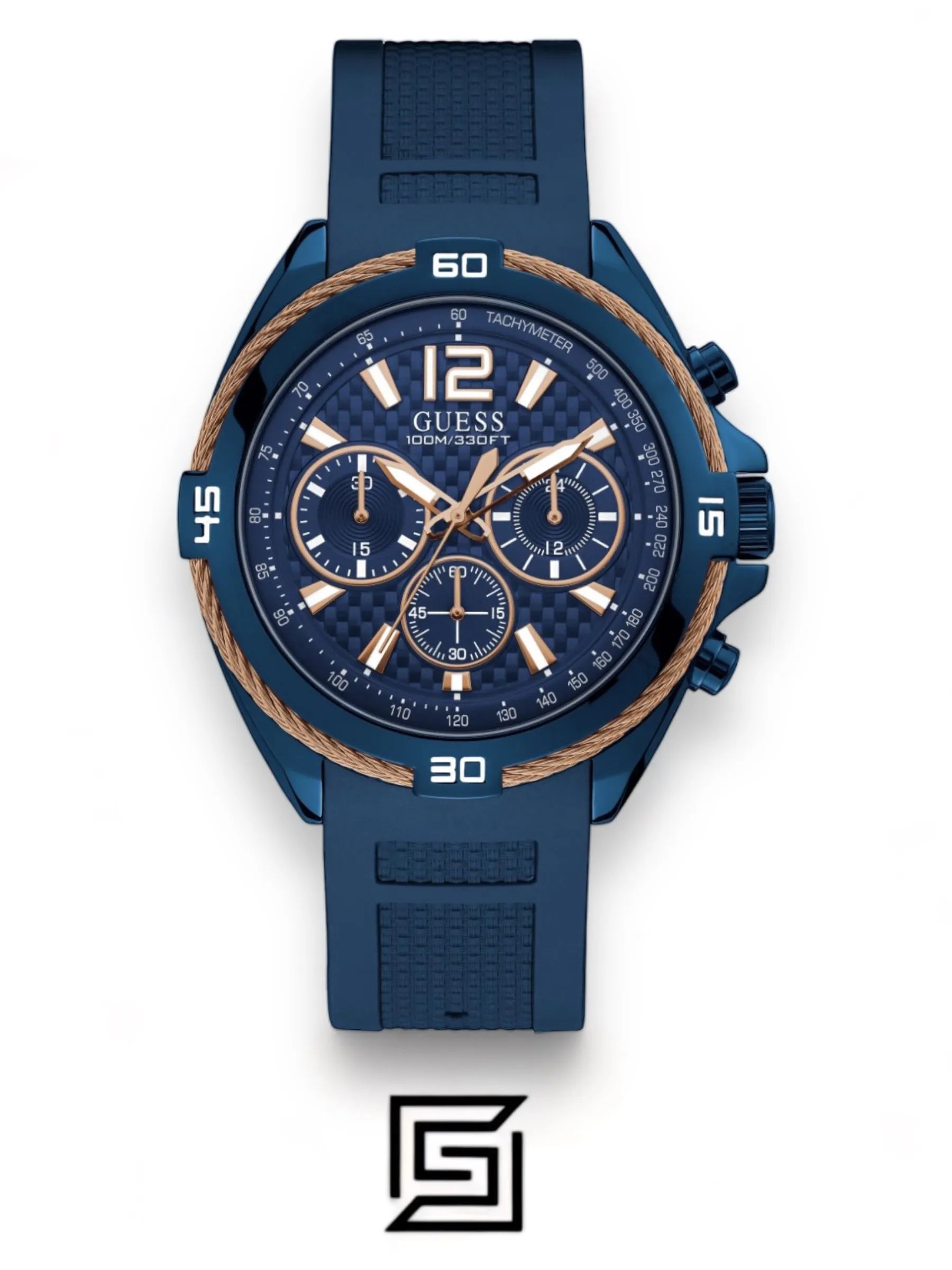 original-watches Guess analog Silicone Sport Watch For Men - W1168G4