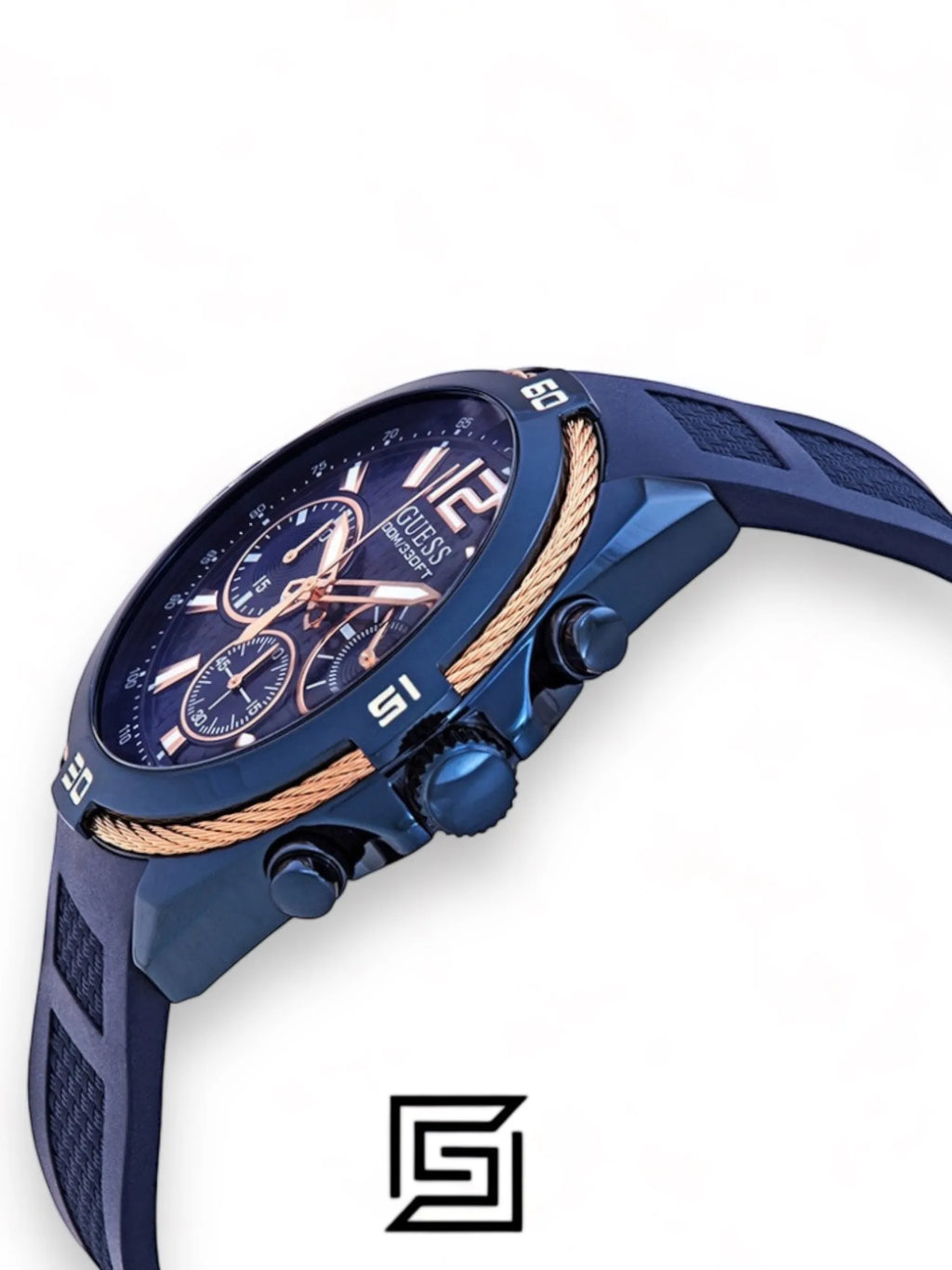 original-watches Guess analog Silicone Sport Watch For Men - W1168G4
