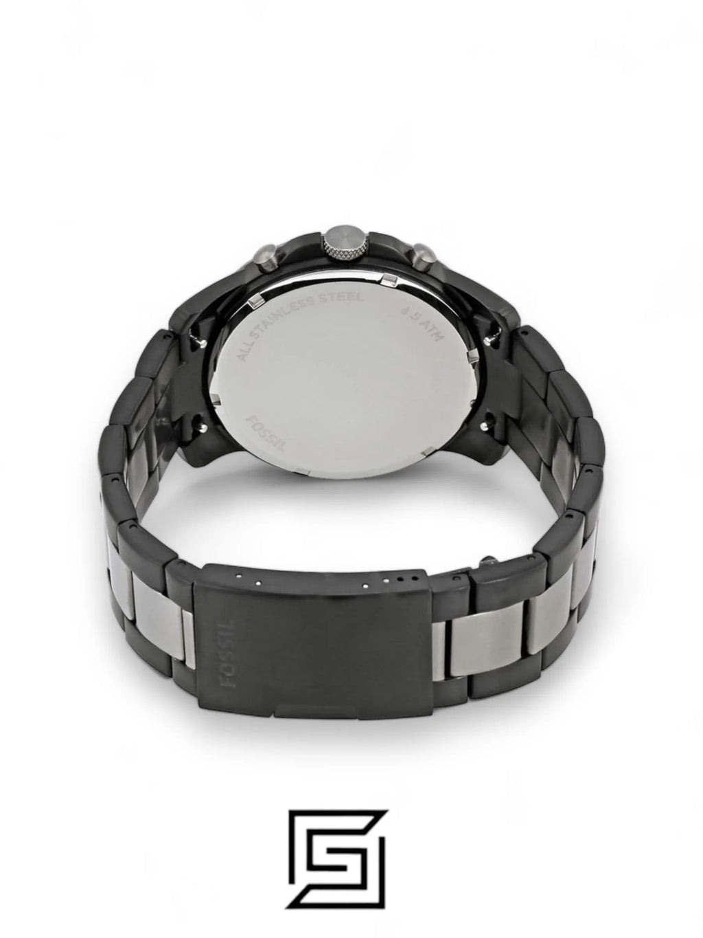 watches Fossil Men's Black Dial Stainless Steel Band Watch - FS5269