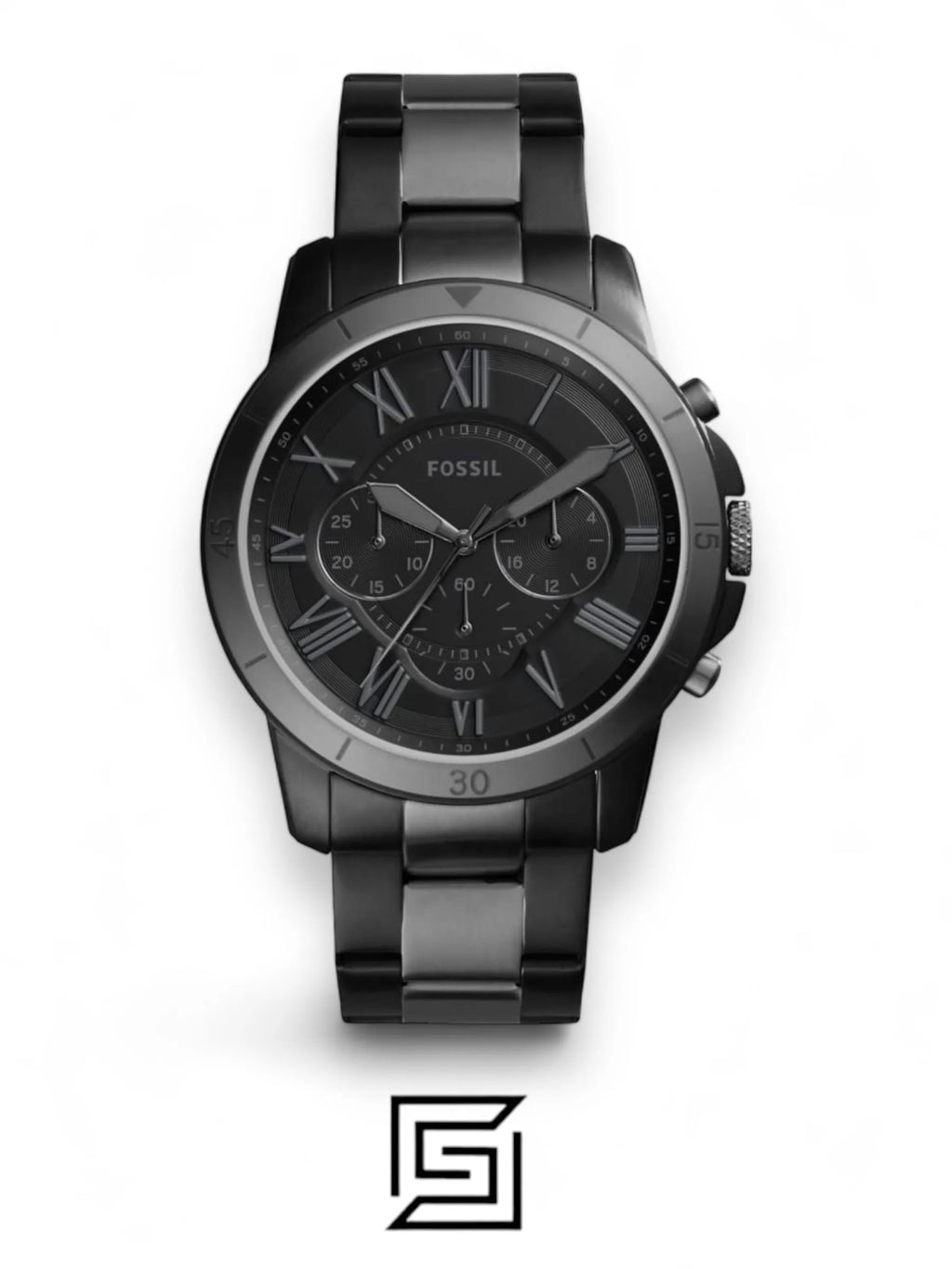watches Fossil Men's Black Dial Stainless Steel Band Watch - FS5269