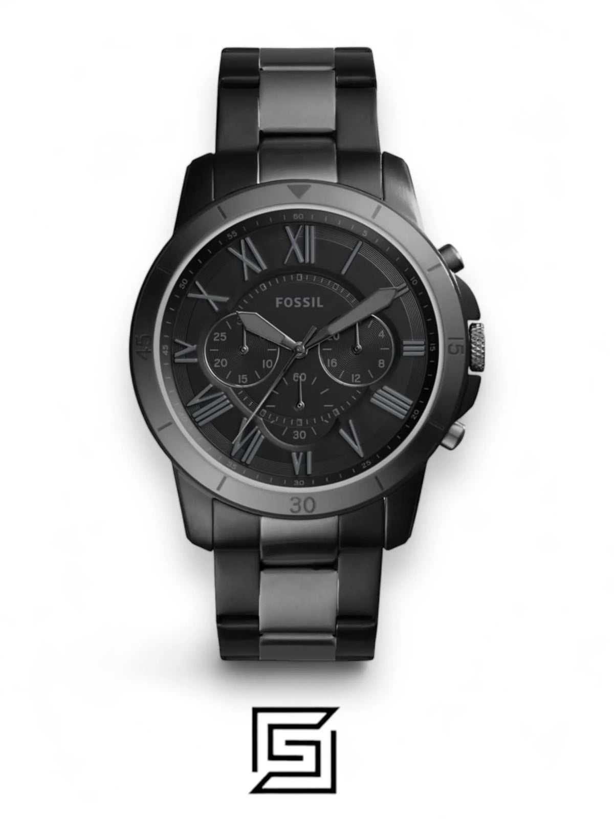 watches Fossil Men's Black Dial Stainless Steel Band Watch - FS5269