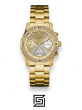watches Guess Women's Gold Dial Stainless Steel Band Watch - W0774L5