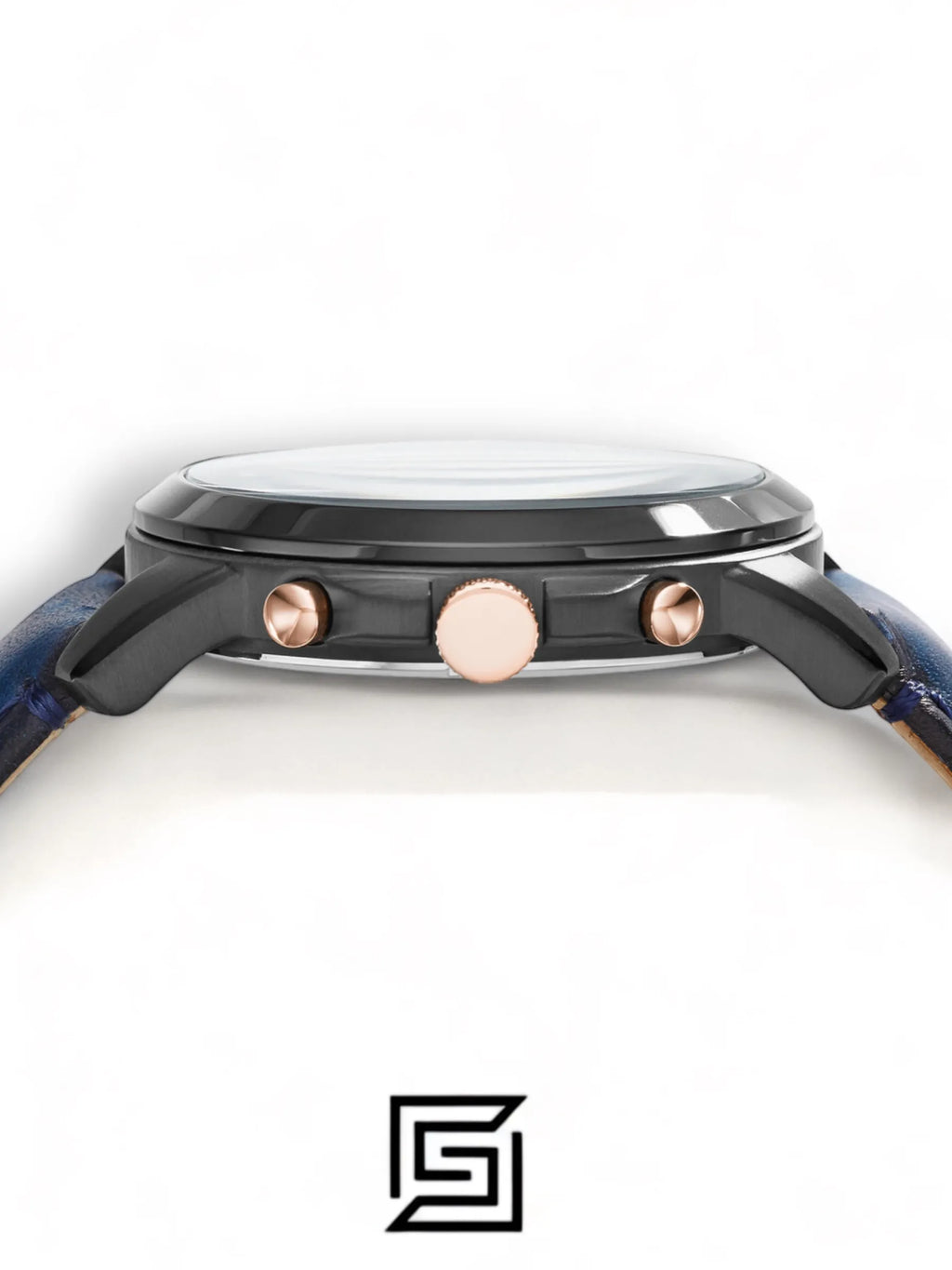 Fossil original-watches Grant Chronograph Navy Leather Watch - FS5061