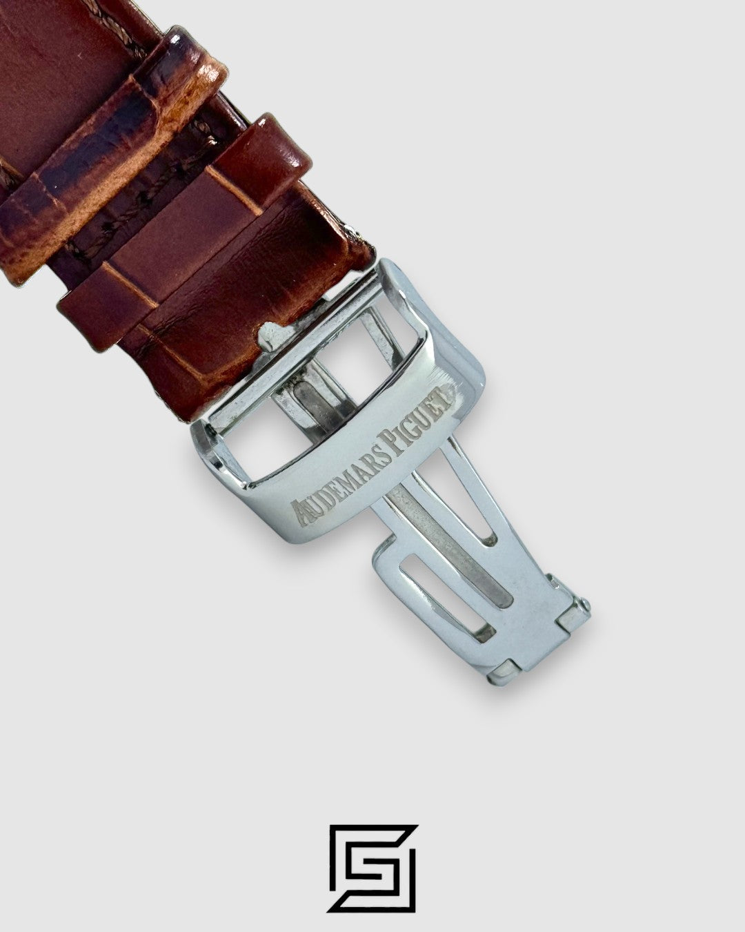 Audemars Piguet Royal Oak – Blue Dial – Brown Leather Strap – Japanese Quartz
