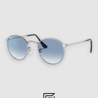 Ray Ban Sunglasses RB3447 ROUND METAL Unisex - silver-lens-grey