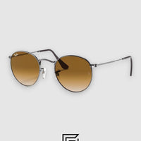 Ray Ban Sunglasses RB3447 ROUND METAL Unisex - brown