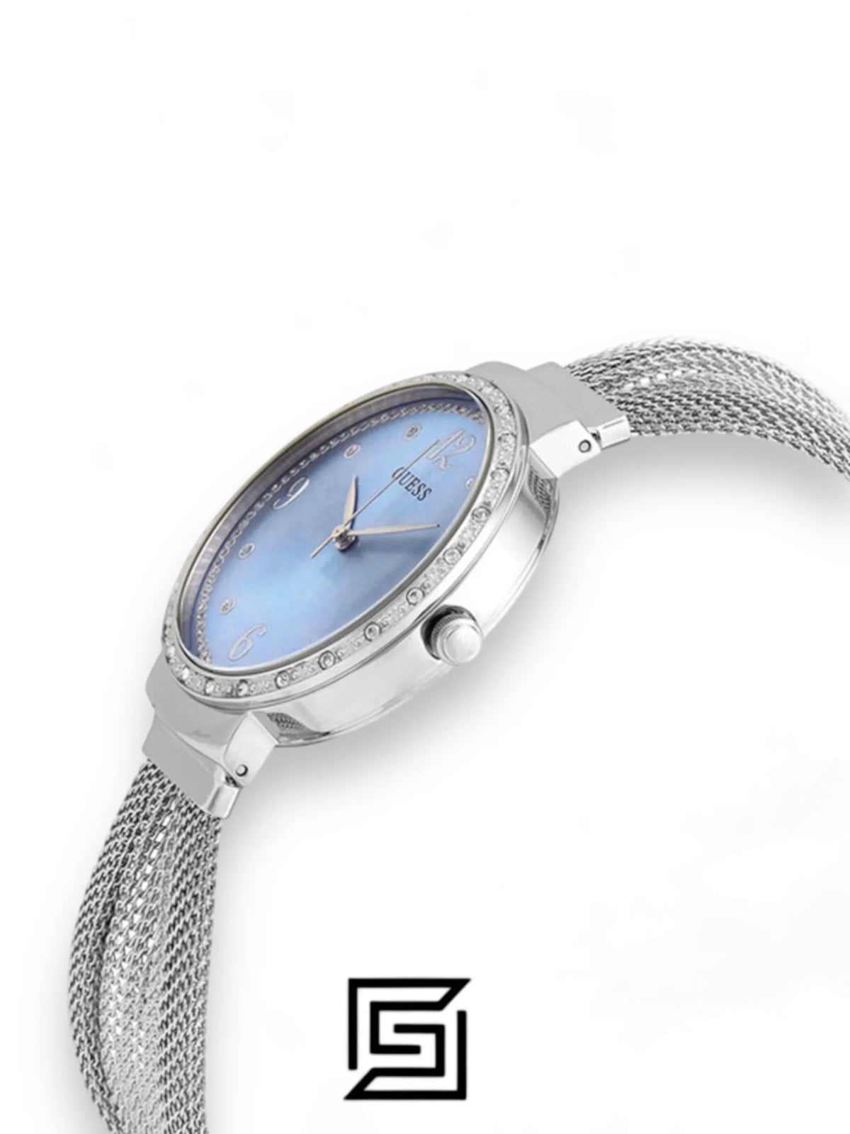 Guess watches Quartz Crystal Blue Dial Ladies Watch - U1083l4