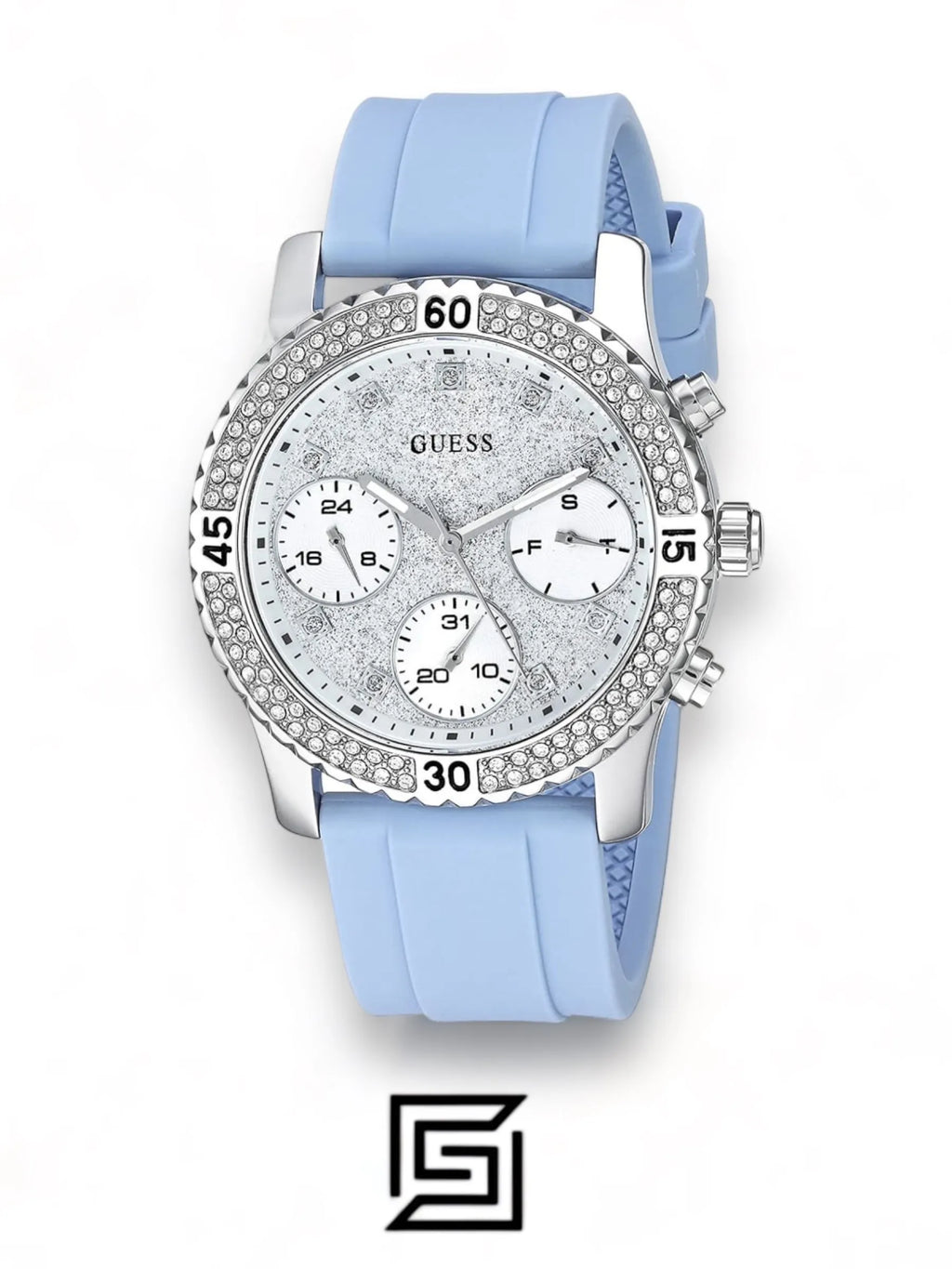 Guess watches Women's Stone Studded Rubber Analog Watch - W1098L3