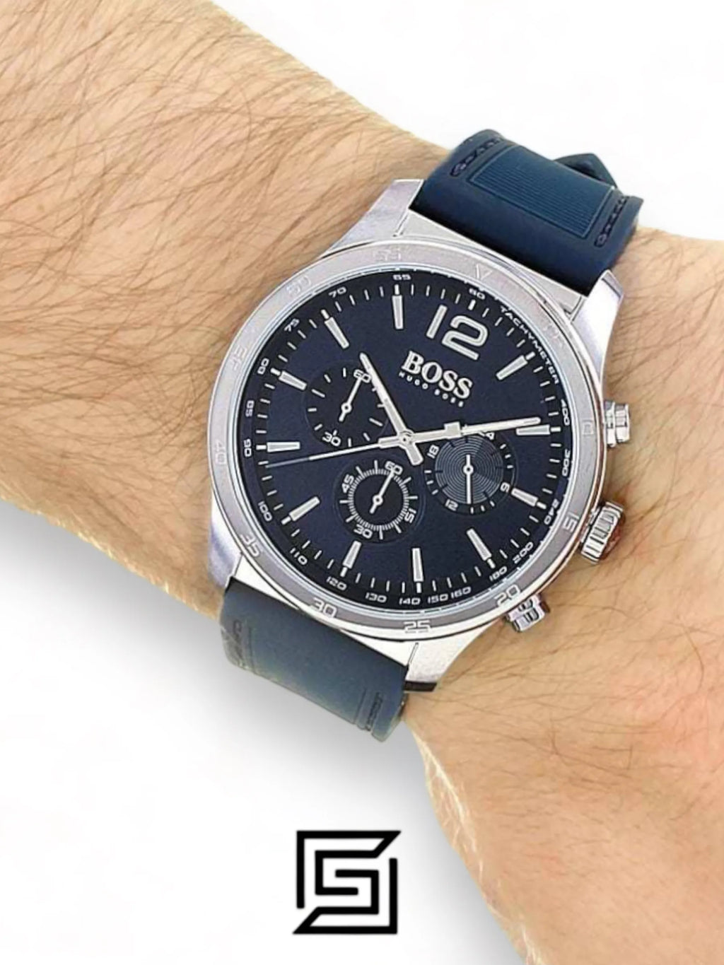 Hugo Boss original-watches Men's Blue Dial Rubber Band Watch - 1513526