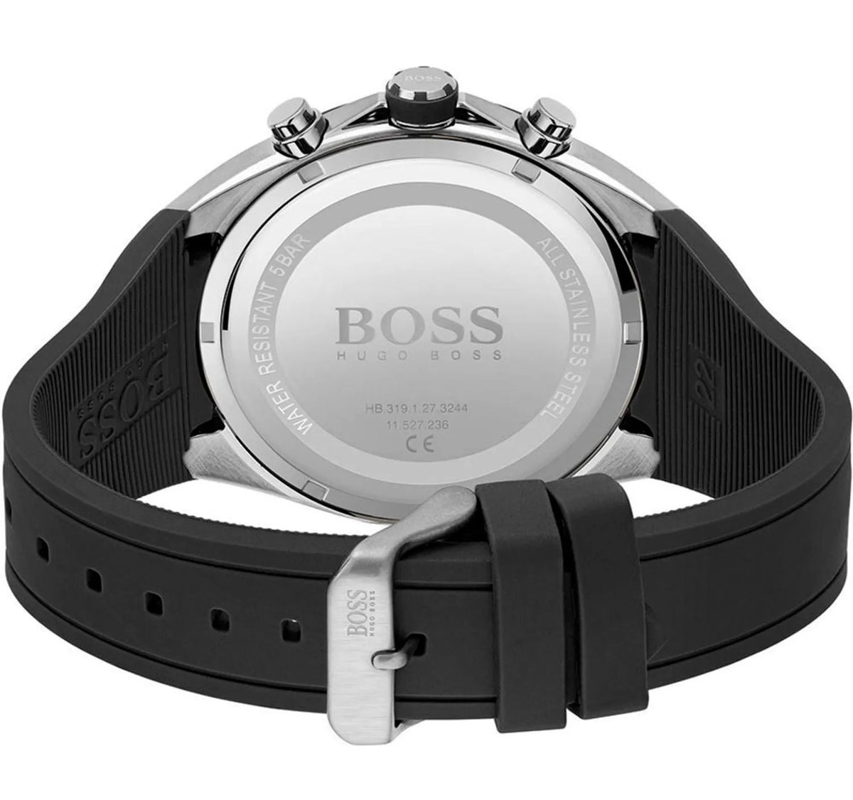 Hugo Boss original-watches Chronograph Quartz Watch for Men with Black Silicone Bracelet - 1513855