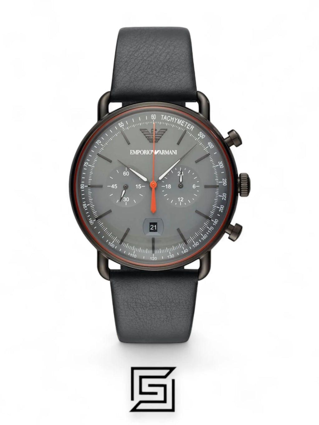 Armani watches Mens Chronograph Quartz Watch with Leather Strap - AR11168