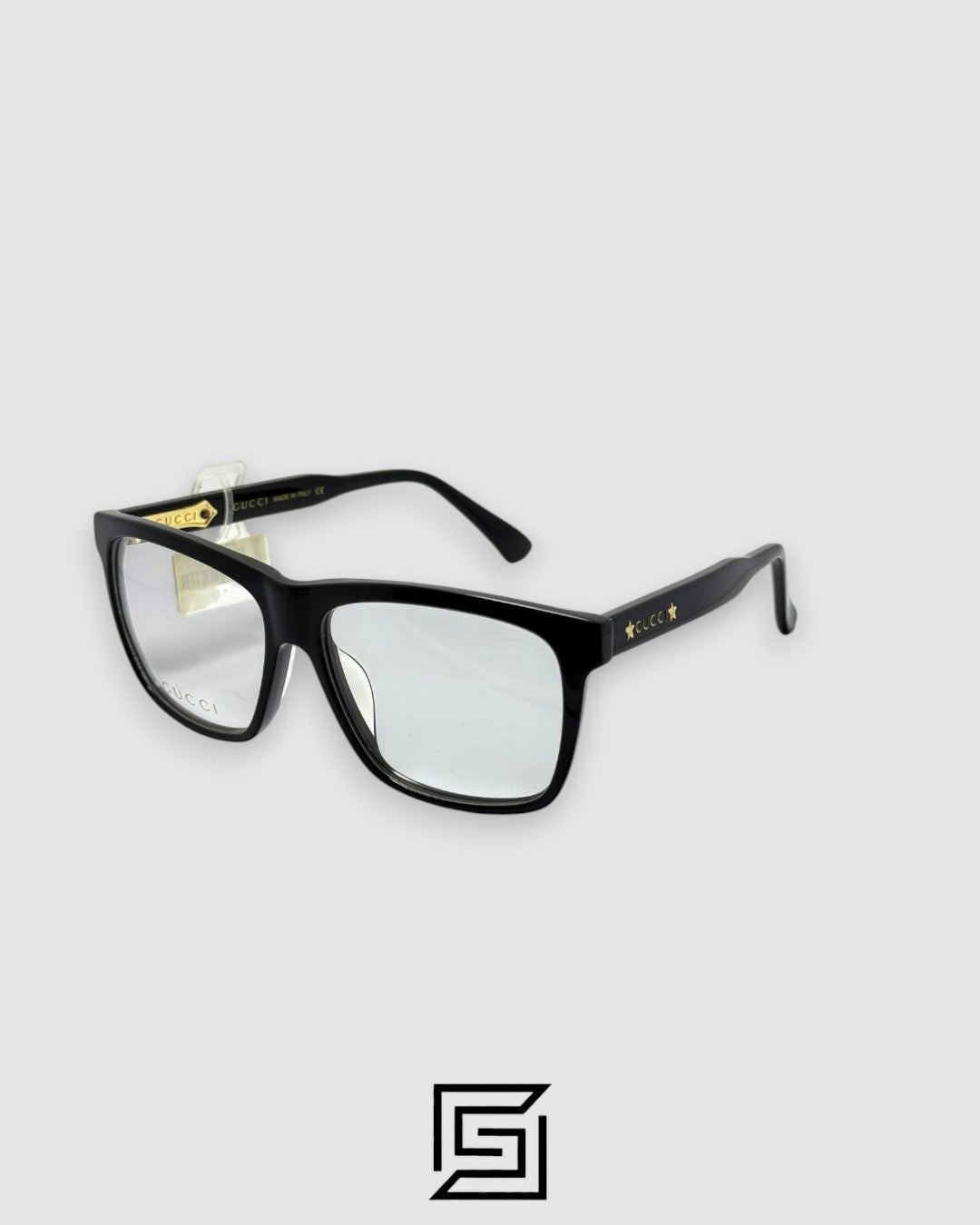 نظارة طبية Gucci GG0268 - إطار أسود مع شعار ذهبي