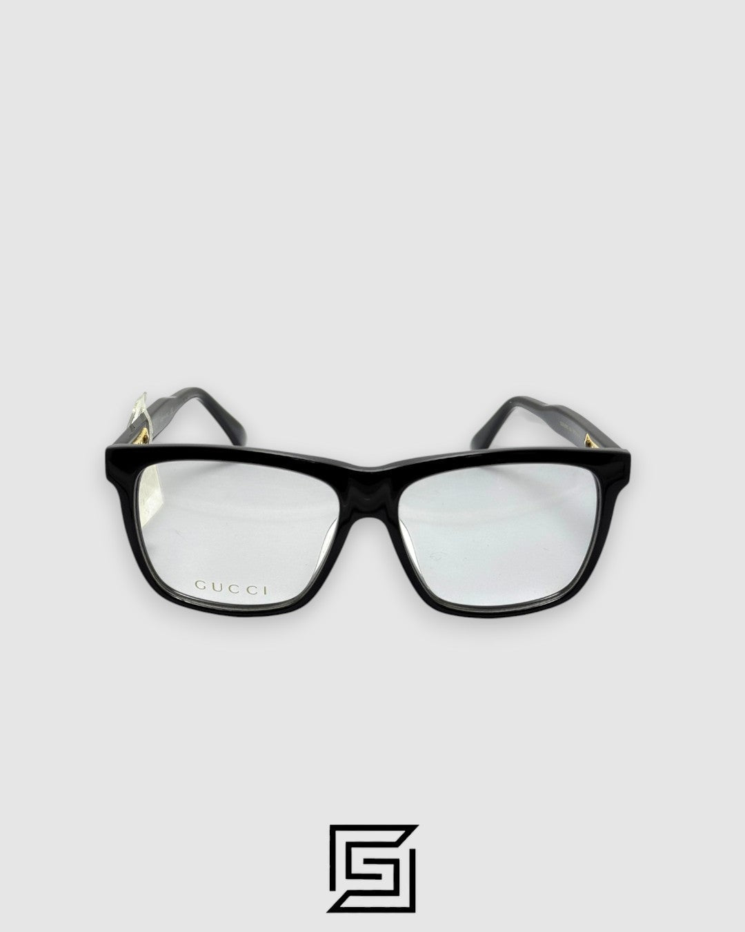 نظارة طبية Gucci GG0268 - إطار أسود مع شعار ذهبي