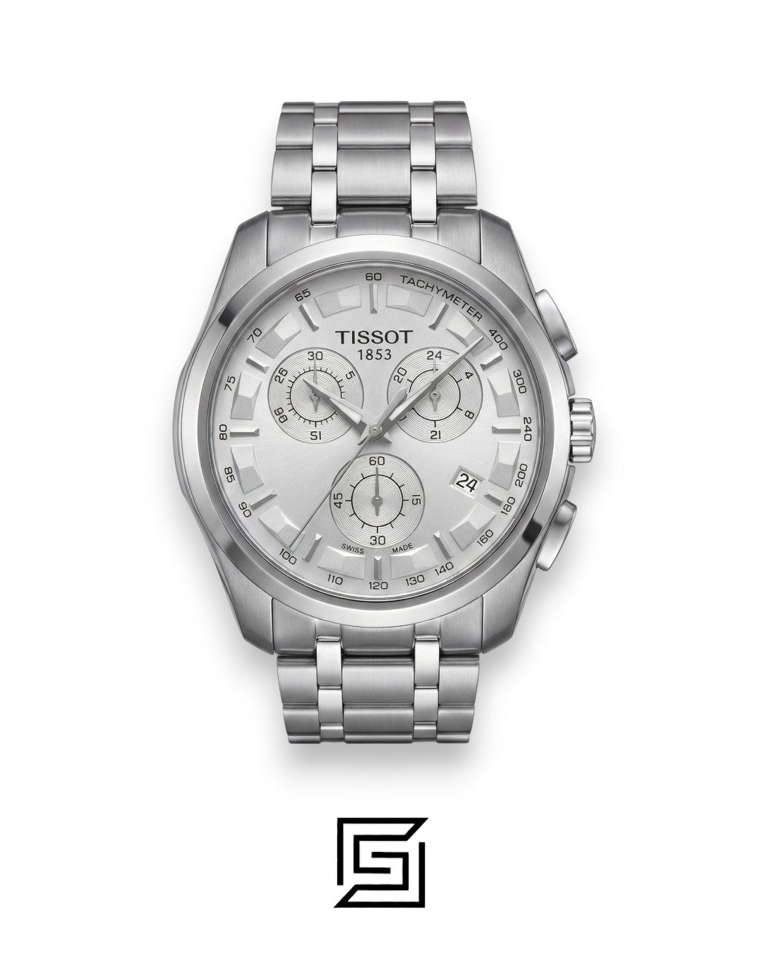 Tissot Couturier Chronograph - Silver Dial - Stainless Steel - Japanese Quartz