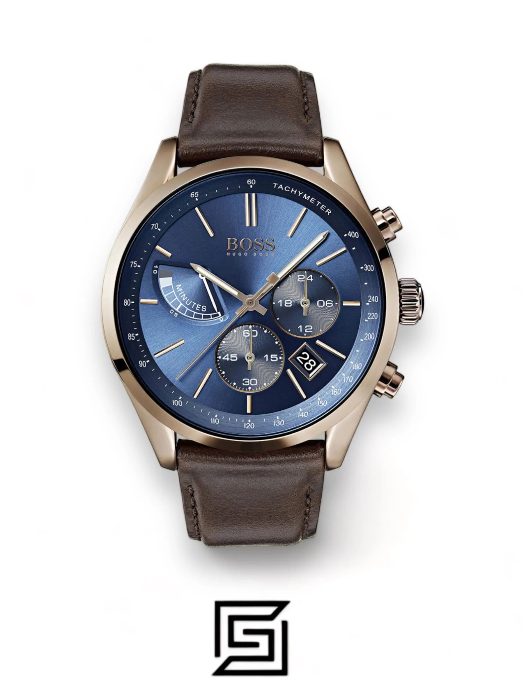 Hugo Boss watches Men's Blue Dial Color Leather Strap Watch - 1513604