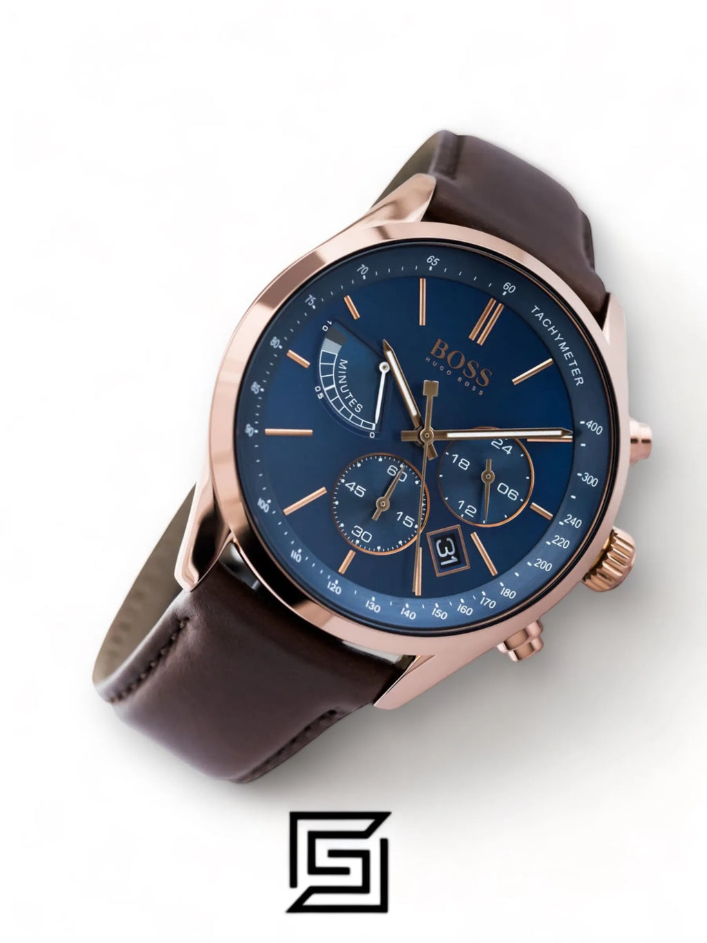 Hugo Boss watches Men's Blue Dial Color Leather Strap Watch - 1513604