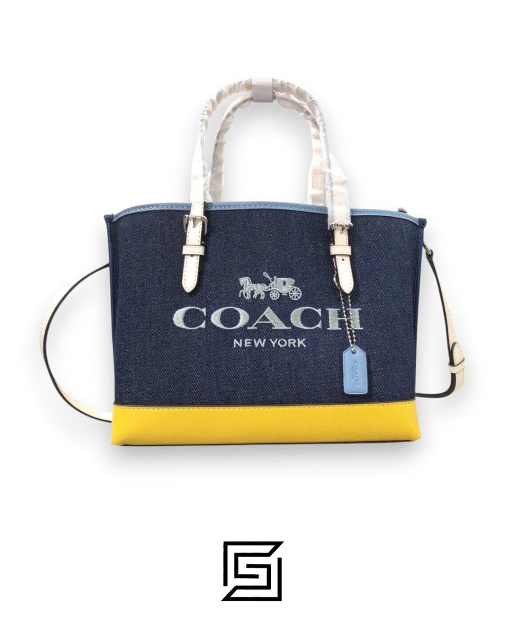 Coach leather Mollie Tote Bag 25 In Colorblock C4085
