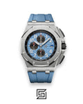 AP Royal Oak Offshore Chronograph Sky Blue Numbers Dial 42mm
