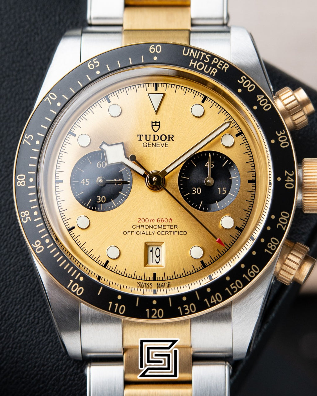 Tudor Black Bay Half Gold Gold Counters