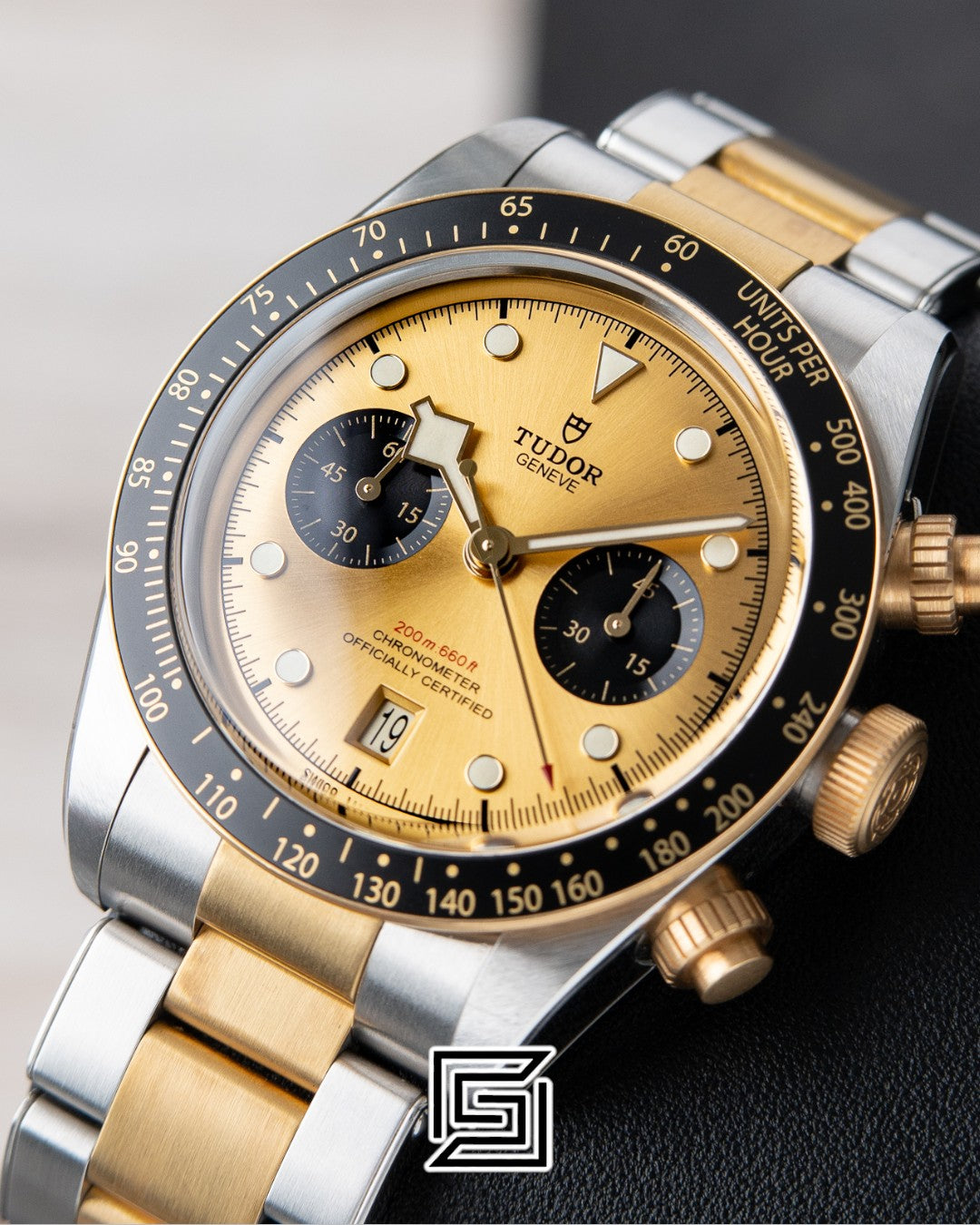 Tudor Black Bay Half Gold Gold Counters