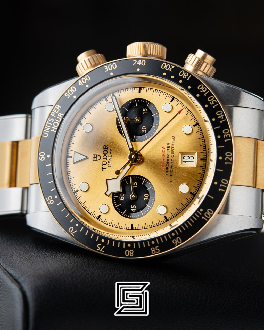 Tudor Black Bay Half Gold Gold Counters