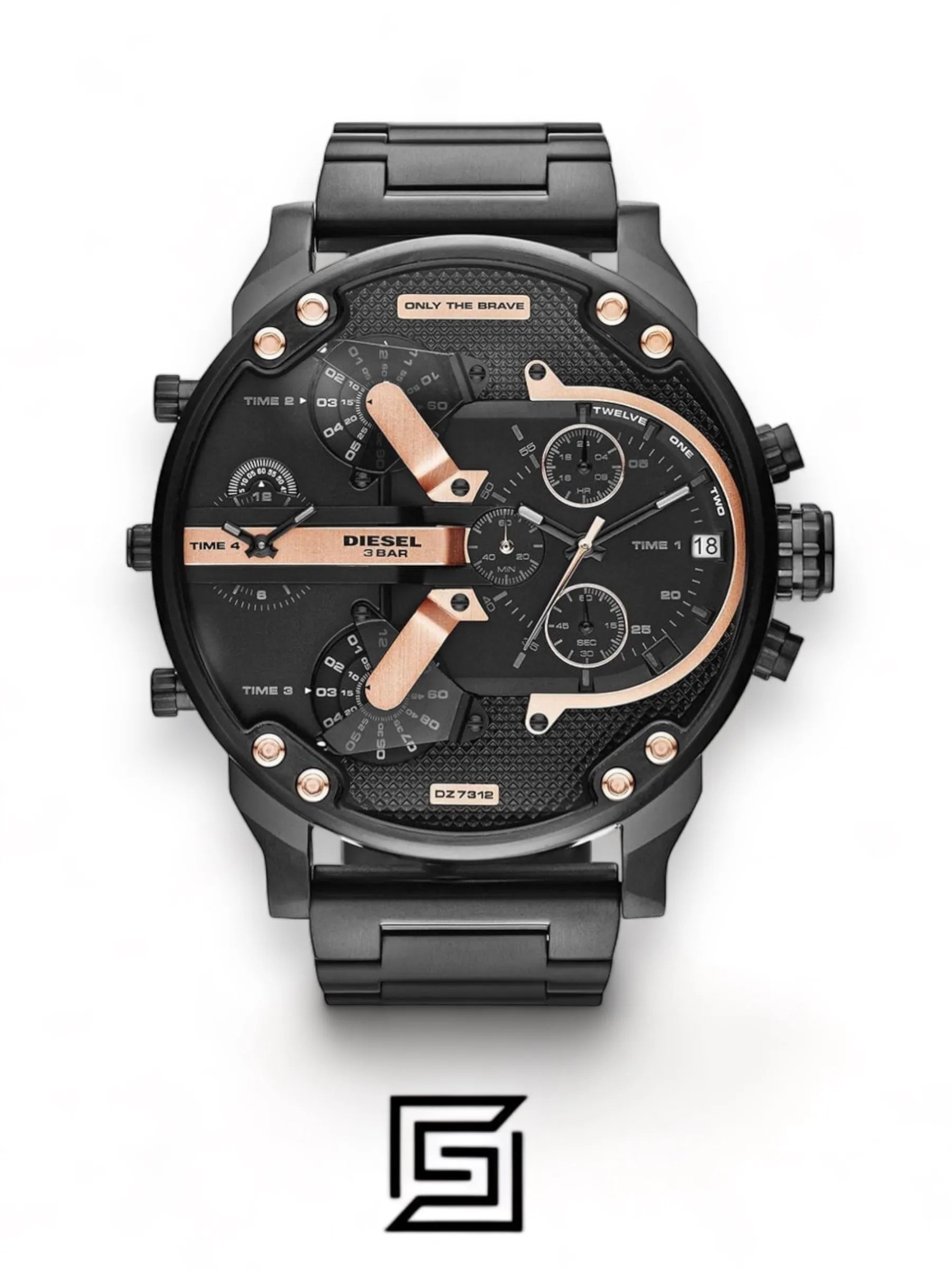 Diesel original-watches Black Stainless Black dial Chronograph for Men - DZ7312