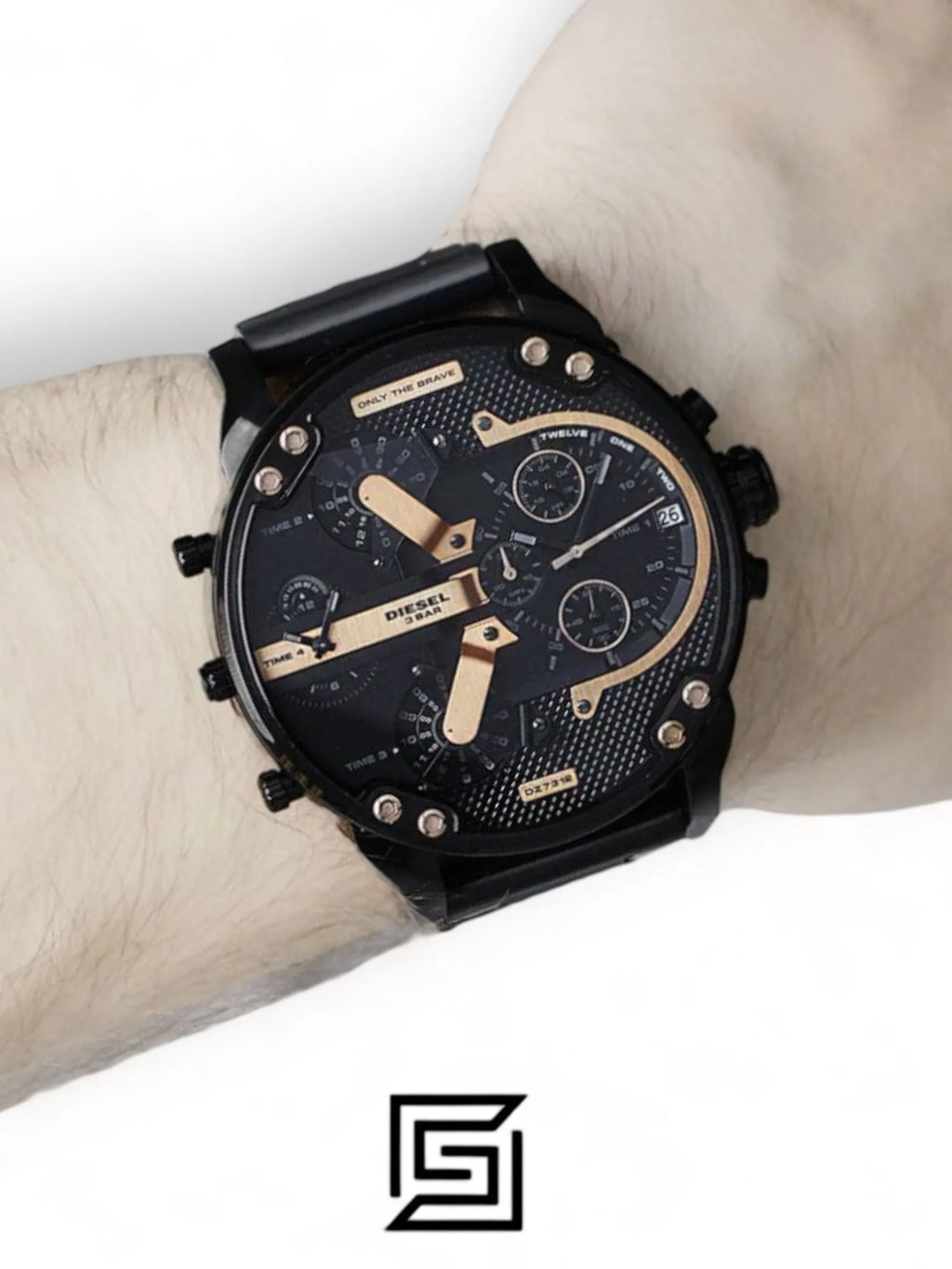 Diesel original-watches Black Stainless Black dial Chronograph for Men - DZ7312