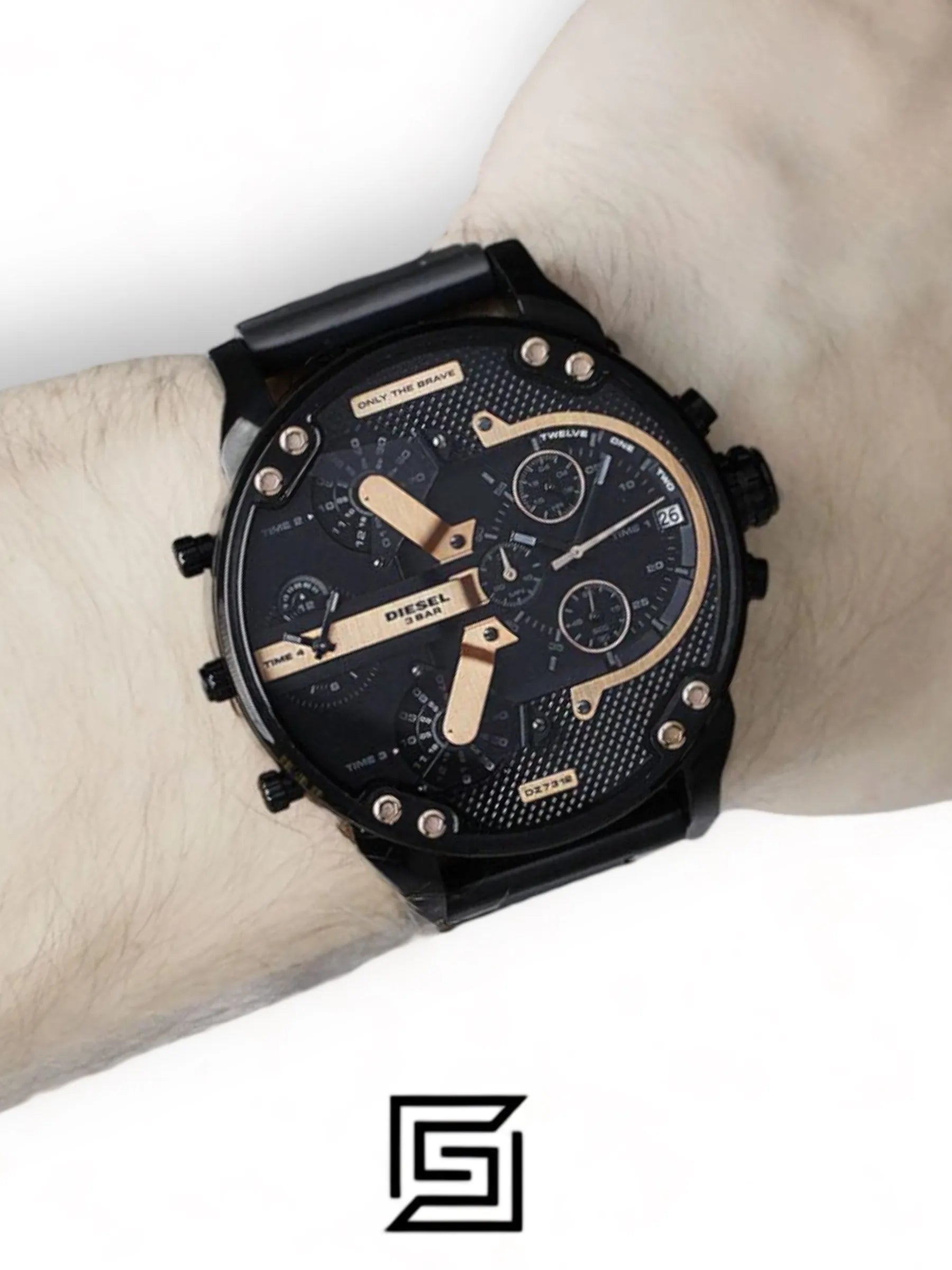 Diesel original-watches Black Stainless Black dial Chronograph for Men - DZ7312