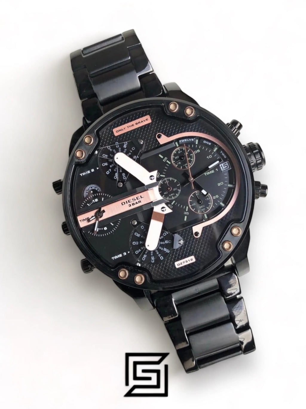 Diesel original-watches Black Stainless Black dial Chronograph for Men - DZ7312