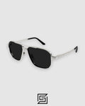 CT0424S - 001 Silver Frame Black Lenses