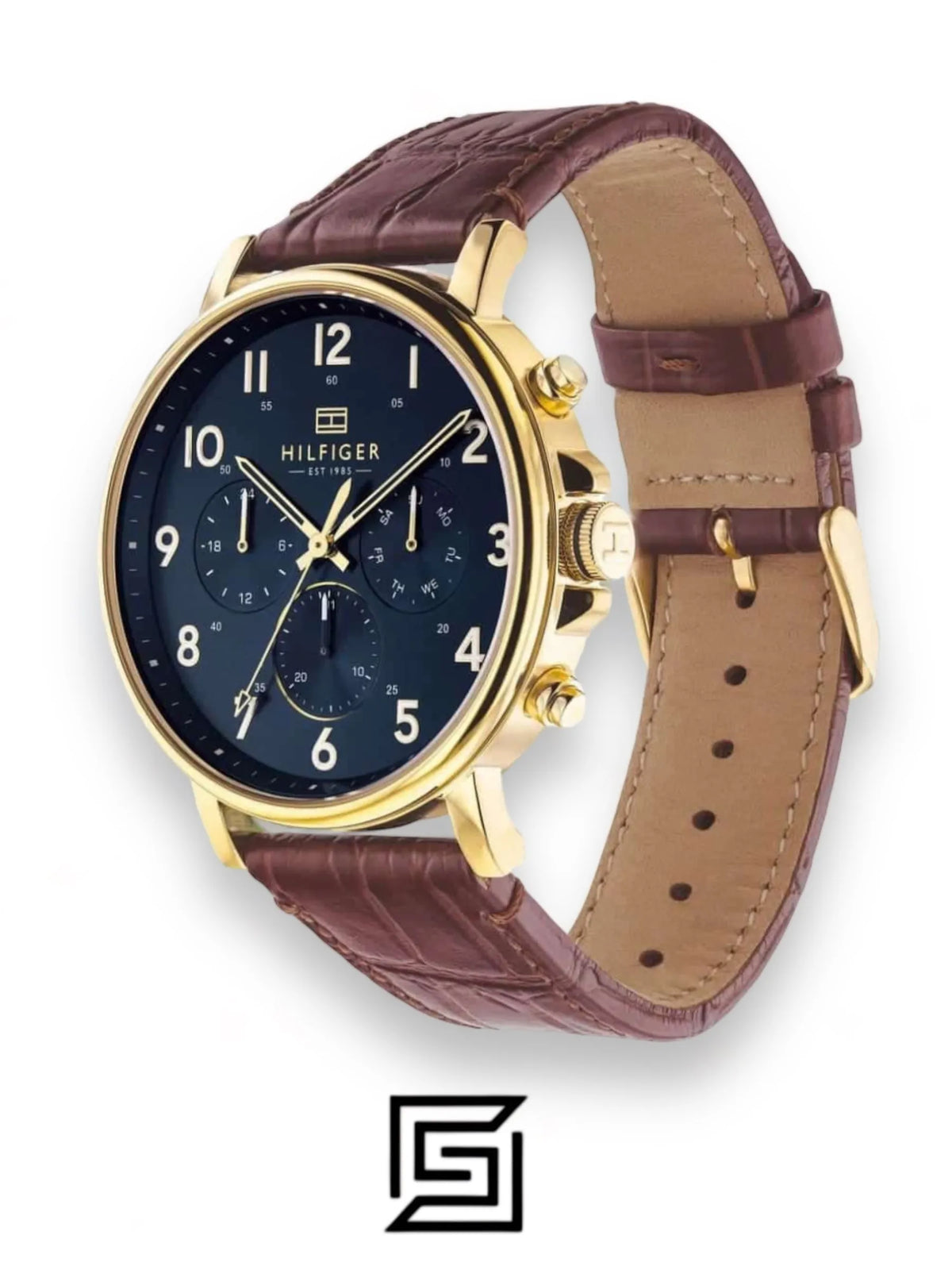 Tommy Hilfiger watches Men's Blue Dial Leather Band Watch - 1710380