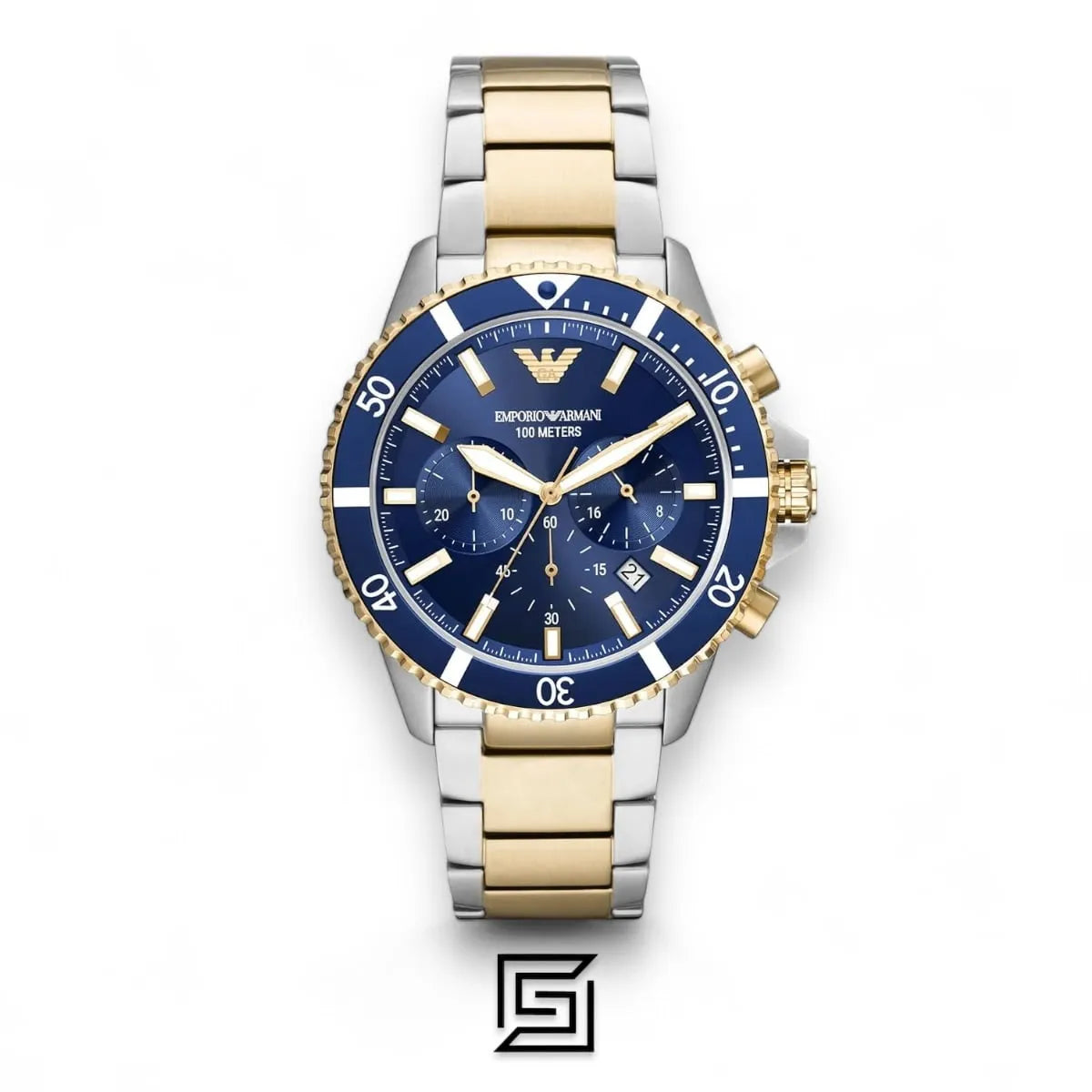 Men's Wrist Watches AR11362 Analog 2T SILVER GOLD Stainless Steel Quartz Round manual
