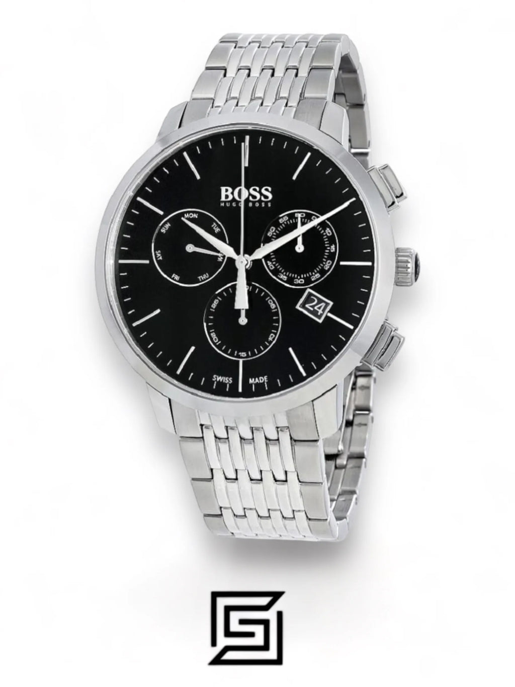 Hugo Boss original-watches Chronograph Men's Black Dial Stainless Steel Band Watch - 1513267