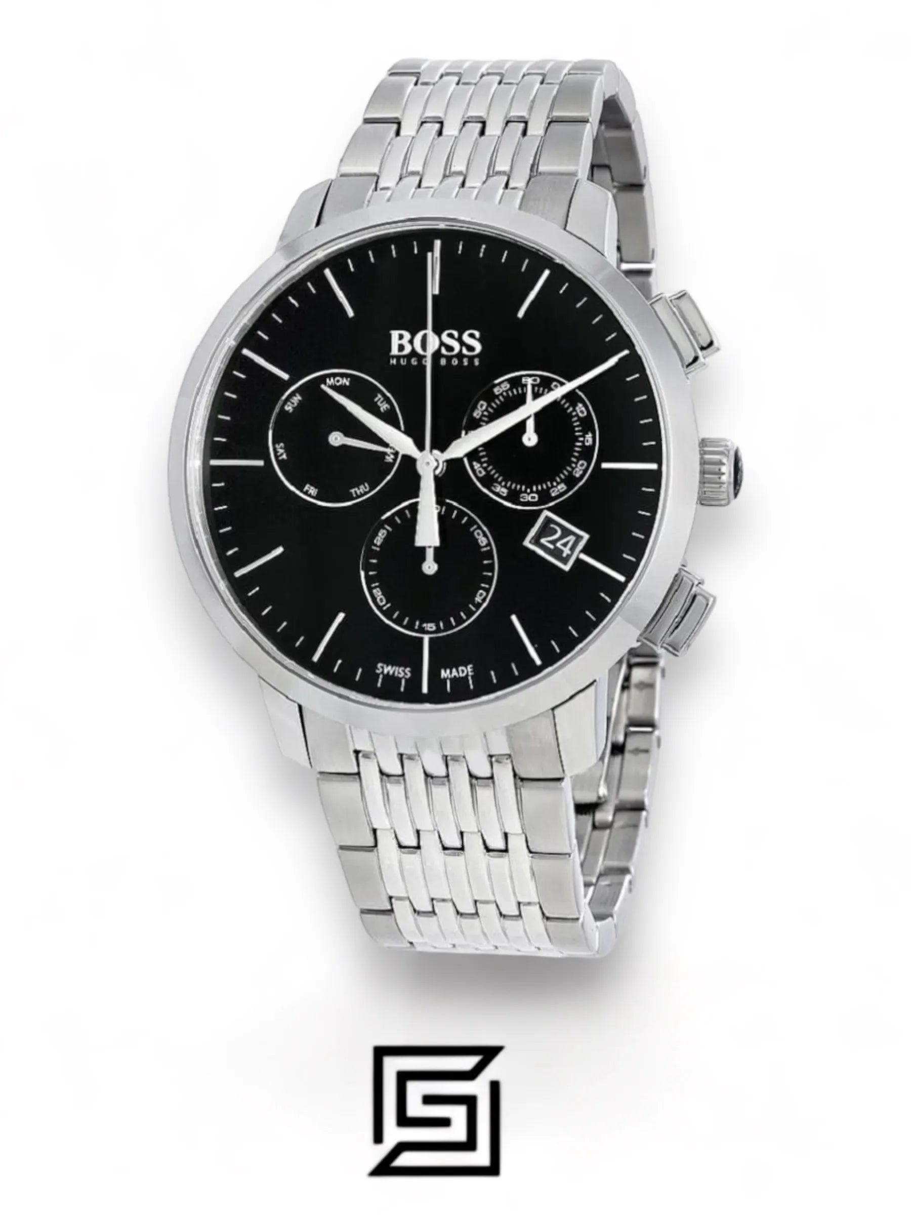 Hugo Boss original-watches Chronograph Men's Black Dial Stainless Steel Band Watch - 1513267
