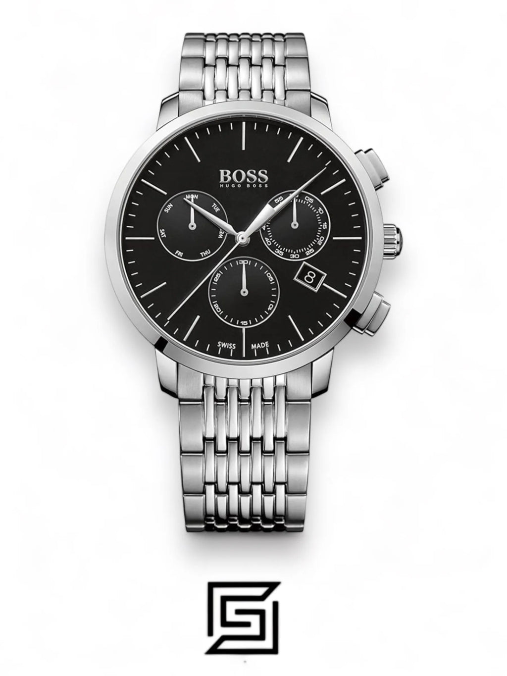 Hugo Boss original-watches Chronograph Men's Black Dial Stainless Steel Band Watch - 1513267