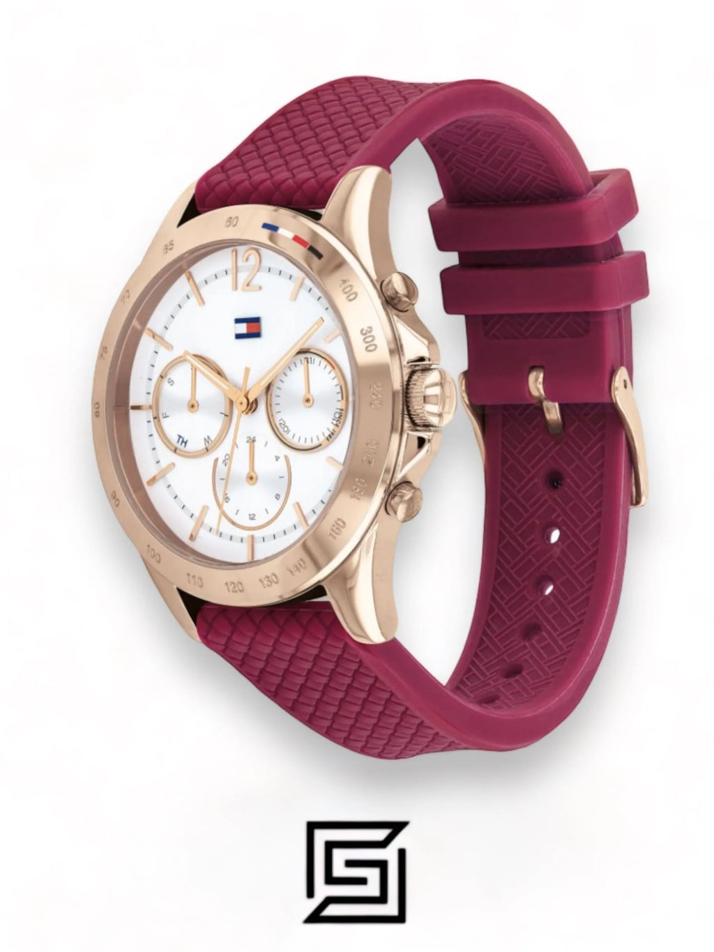 original-watches Tommy Hilfiger Women’s Quartz Silicone Strap White Dial 38mm Watch 1782200