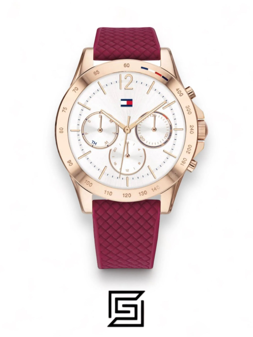 original-watches Tommy Hilfiger Women’s Quartz Silicone Strap White Dial 38mm Watch 1782200