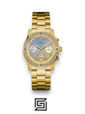 ساعة أنالوج نسائية من Guess مرصعة بالأحجار - W0774L2