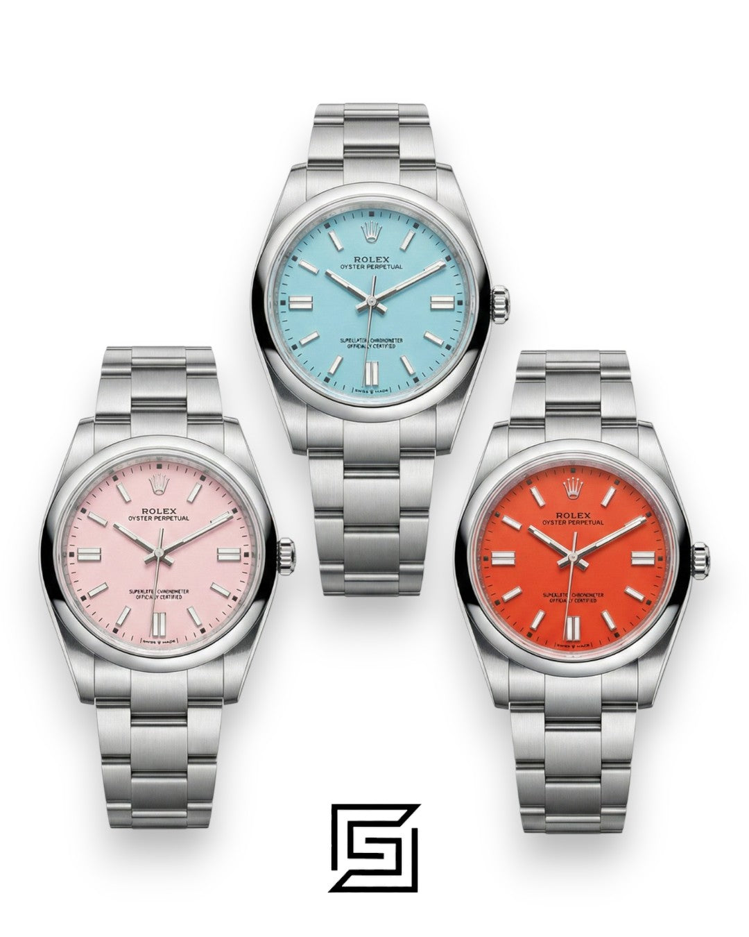 Rolex Oyster Perpetual Collection - Tiffany Blue / Pink / Red - Stainless Steel - Automatic