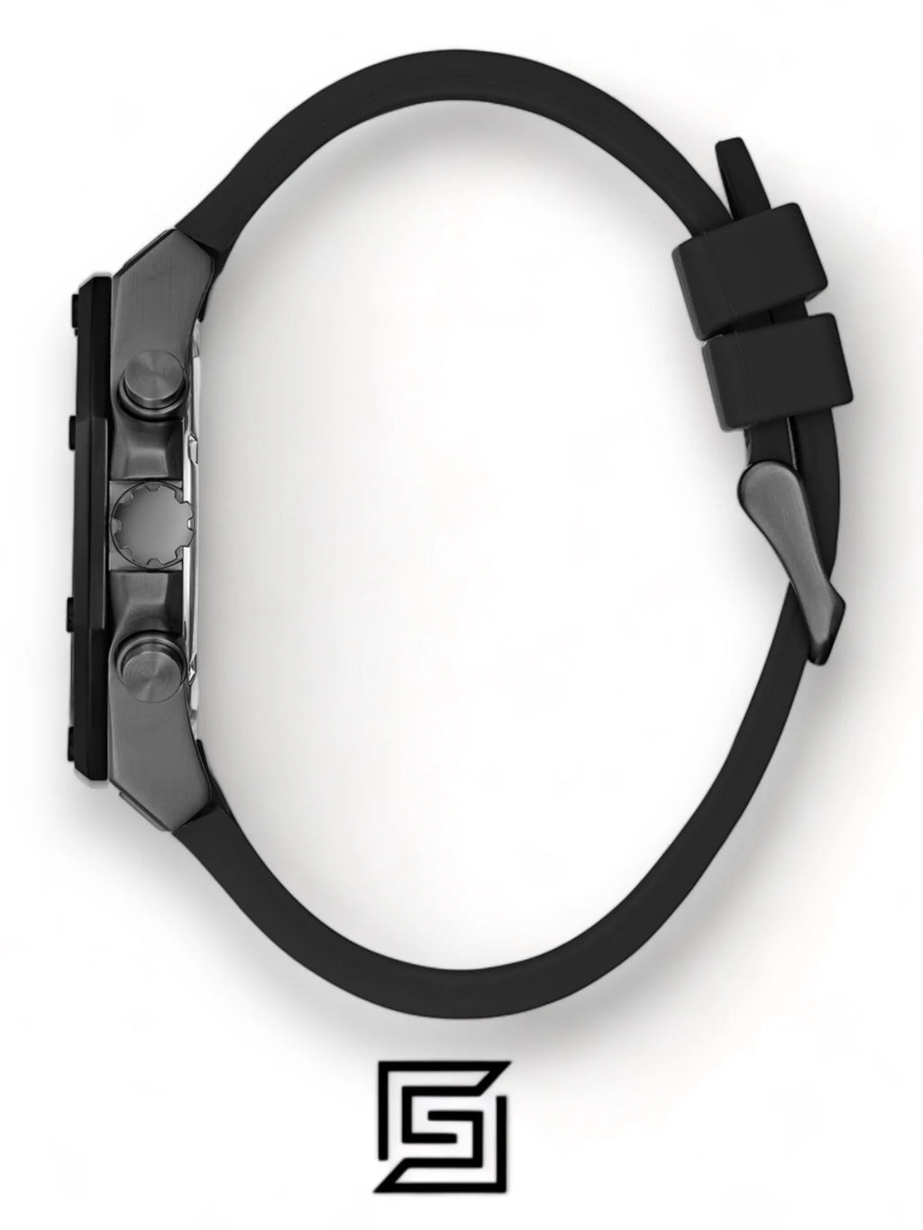 GW0263G4 BLACK CASE BLACK SILICONE WATCH