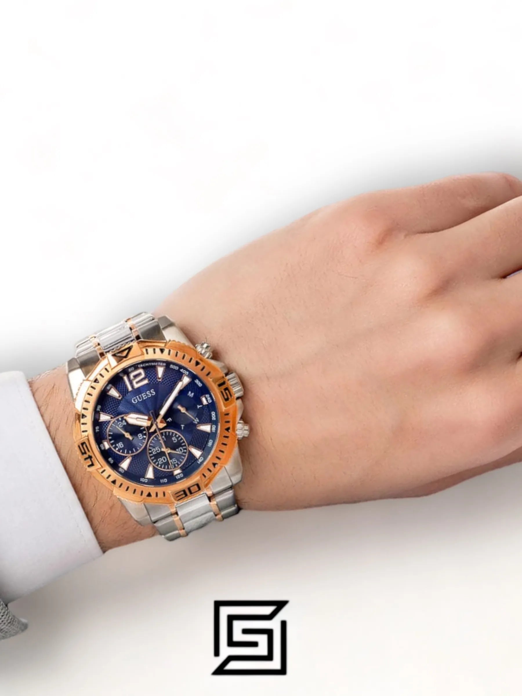 Guess original-watches Men's Analog Quartz Watch with Stainless Steel Strap - GW0056G5