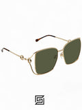 GG1020S 003 Gold Frame Olive Lenses