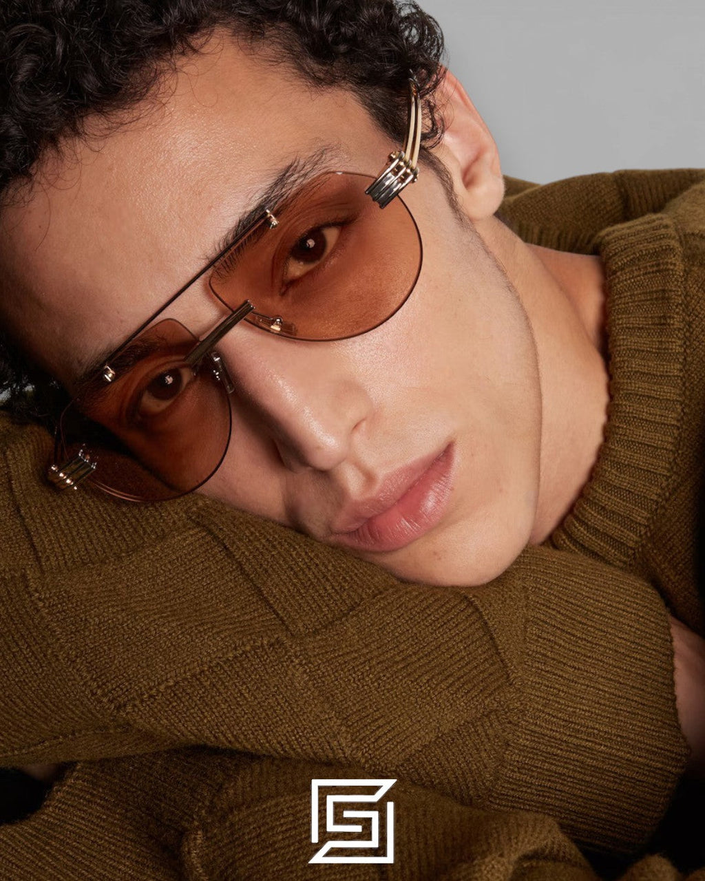 Bottega Veneta BV1342 004 Black Lenses and Silver x Gold Frame Luxury Aviator Sunglasses
