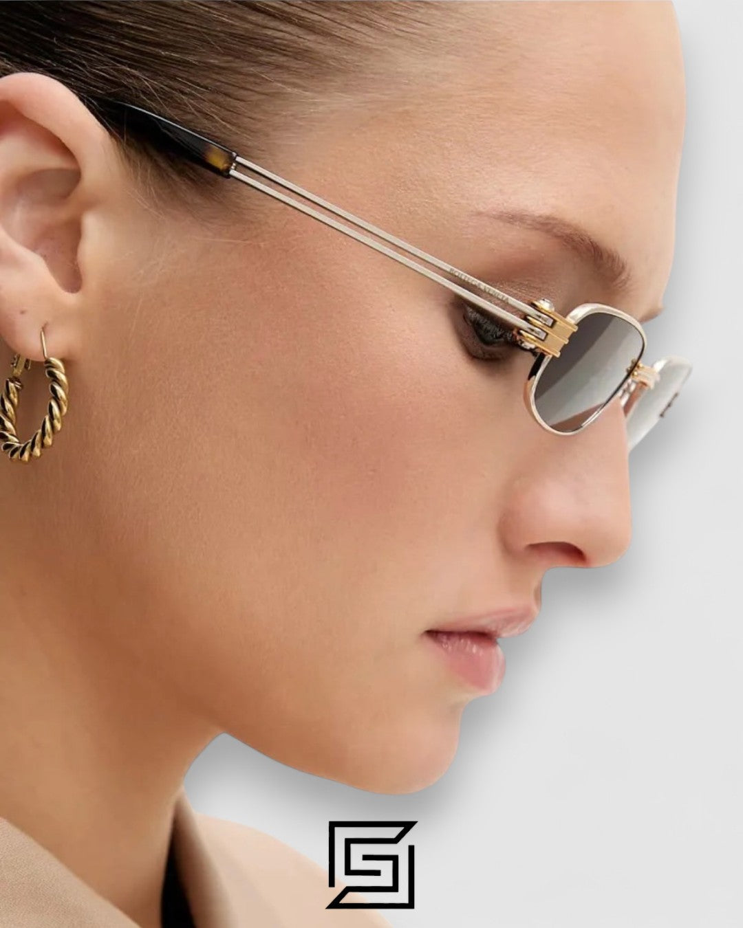 Bottega Veneta BV1381S Brown Lenses Gold Frame
