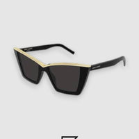 نظارة شمسية SAINT LAURENT SL 570 001 للنساء - أسود-أسود ذهبي