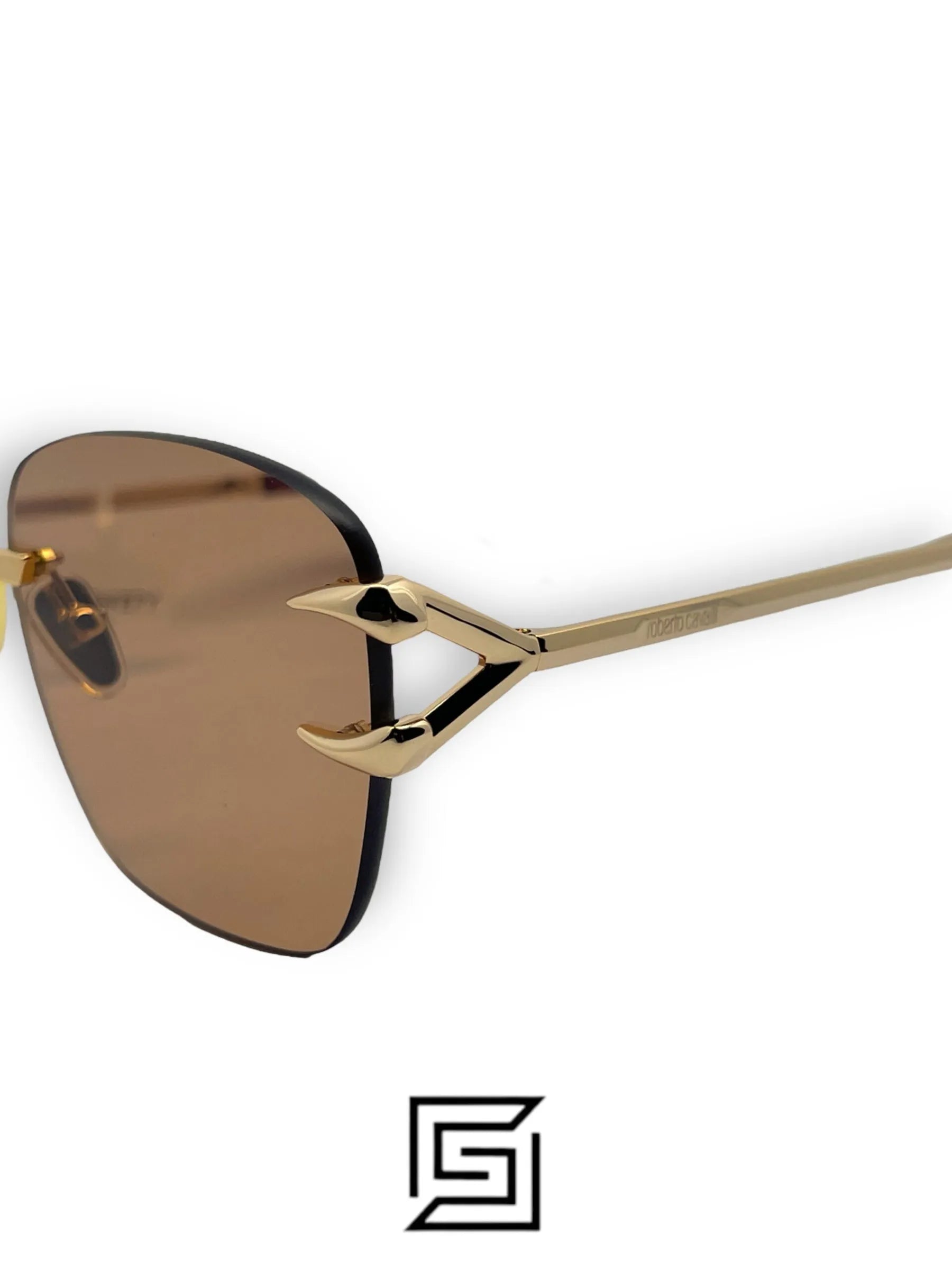 نظارات روبرتو كافالي الشمسية SRC022 594G/ذهبي × بني