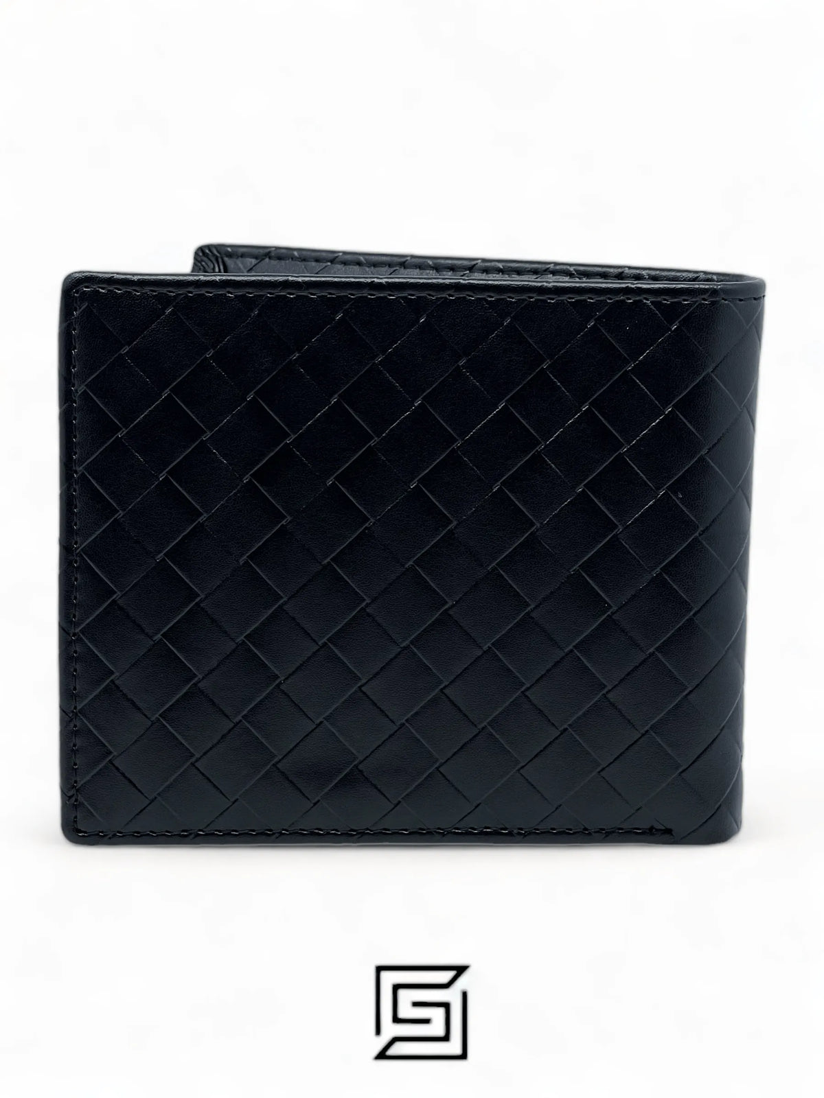 leather CK SINGLE WALLET CHESS PATTIERN /BLACK