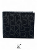 leather CK SINGLE WALLET CK LOGO PRINT PATTIERN /BLACK