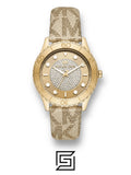 original-watches Michael Kors Women's Runway Stainless Steel Quartz Watch with PVC Strap, Gold, 20 (Model: MK6999)